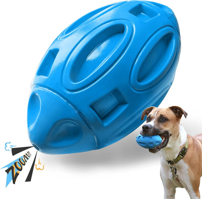 eastblue rubber puppy chew ball for medium and large breed aggressive chewers with squeaker