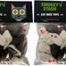 Smokey's Stash White and Gray Fuzzy Rabbit Fur Mouse Cat Toys for Cats 12 Pack Rattle Realistic Fake Mice