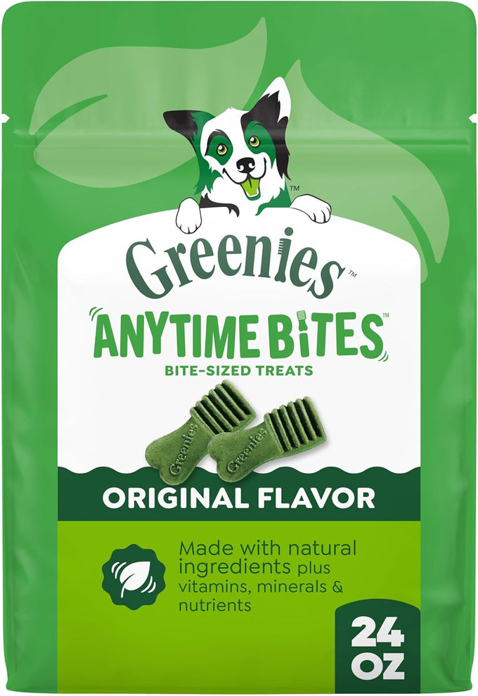 Greenies Original Flavor Anytime Bites Dog Treats, 24 oz, Small, Irresistible Taste, USA Made, 13 Calories Per Treat