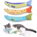 9000mg North American Catnip Floppy Fish Cat Toys for Indoor Cats with Crinkle Sound and Soft Cotton-Free Surface