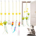 Jiaron 2PCS Retractable Cat Wand with 10PCS Bell Refill Teasers for Kitten Exercise