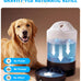 petnf dog water bottle portable 1 gallon (128oz) automatic gravity dog water bowl dispenser with pull-out drinking bowl