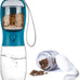 avelora dog water bottle with food container, 10oz/15oz/19oz leak proof pet water dispenser for walking hiking travel