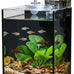 2.2 gallon black glass aquarium set for desktop, small kit for beginners and children with betta fish, goldfish, and aquatic plants