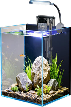 1.5 gallon nano glass aquarium starter kit for aquascape and small betta fish tanks