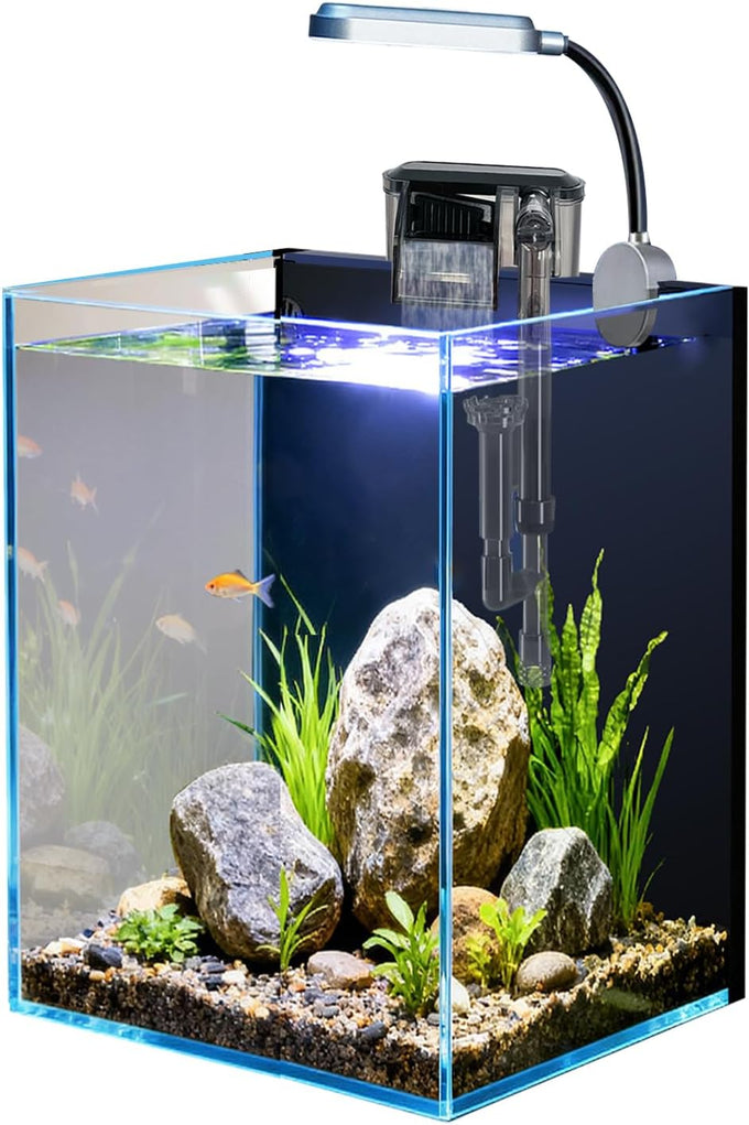 1.5 gallon nano glass aquarium starter kit for aquascape and small betta fish tanks
