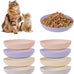 8-pack wheat straw cat dishes, shallow wide bowls for indoor outdoor cats, durable, whisker friendly, non-toxic, BPA-free