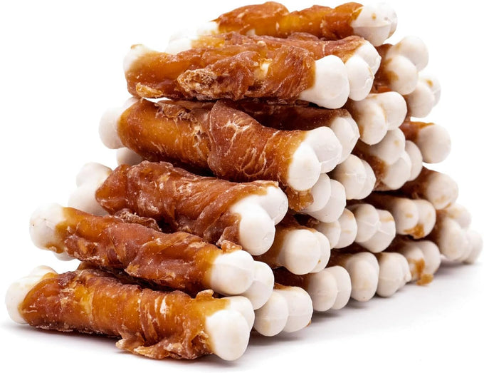MON2SUN 4-Inch Chicken Wrapped Calcium Bones, 10oz for Puppies & Small Dogs
