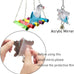 8 Pcs Parakeet Cockatiel Bird Toys Accessories Swing Wooden Perch Chewing Toy Set for Budgerigars Conures Love Birds Finches Budgies