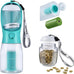 Cibaabo 12oz and 20oz Dog Water Bottle with Food Container & Poop Bag Holder