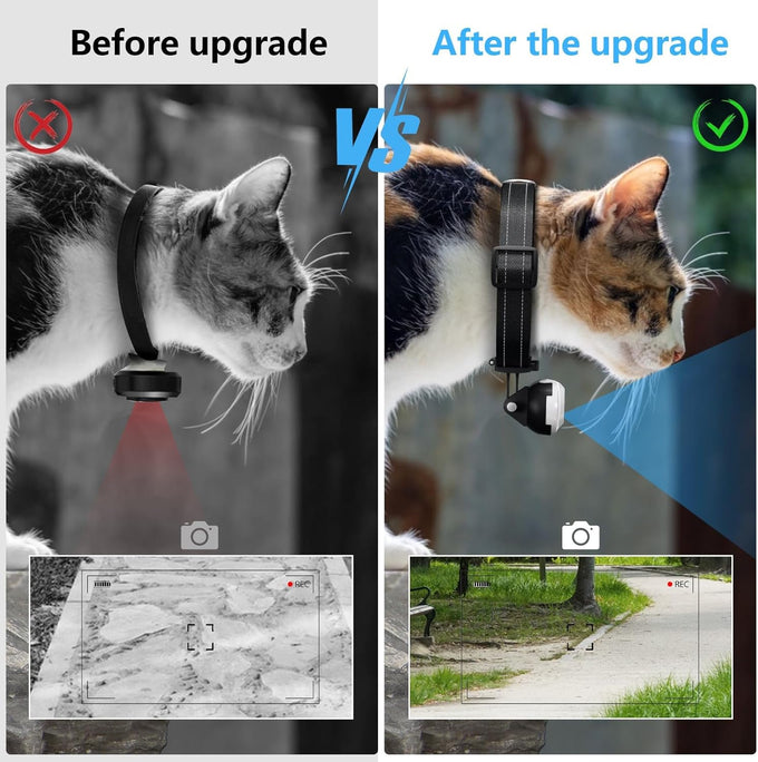 HD 1080P Mini Pet Collar Camera with Video Record and Photos for Dogs and Cats - Small Sports Video Cameras