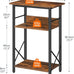 HOOBRO 3-Tier Fish Tank Stand with Storage, Rustic Brown, 20.5 x 11 inches, Metal Frame, BF52FT01