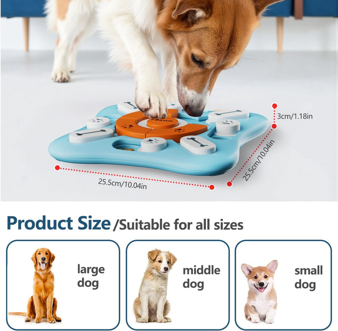 foxmm interactive dog treat puzzle toy for large medium small dogs iq training and mental stimulation