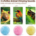 Potaroma 3-Pack Fluffy SilverVine Catnip Interactive Cat Kicker Balls with 3 Lifelike Animal Sounds