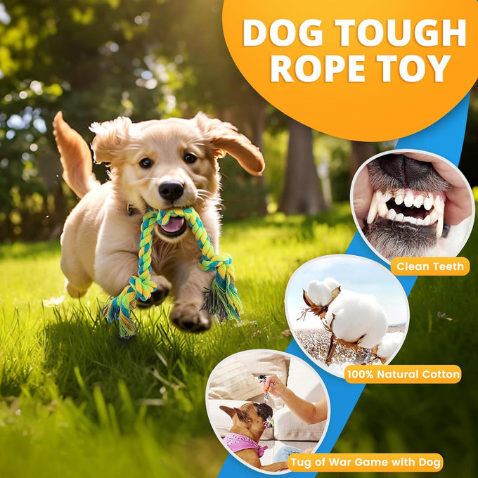 loyee 8 pack puppy toys for small dogs luxury dog chew toys with squeaky plush toys rope toys and ball teething toys