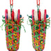 Kyouki parakeets toys, 2PCS bird chewing toys for cockatoos, conures, love birds and small parrots with natural materials, vibrant colors and easy-hang design