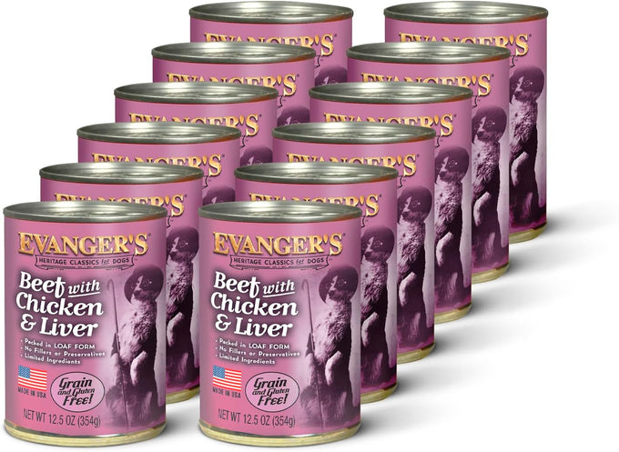 Evanger's Heritage Classic Beef with Chicken & Liver Wet Dog Food