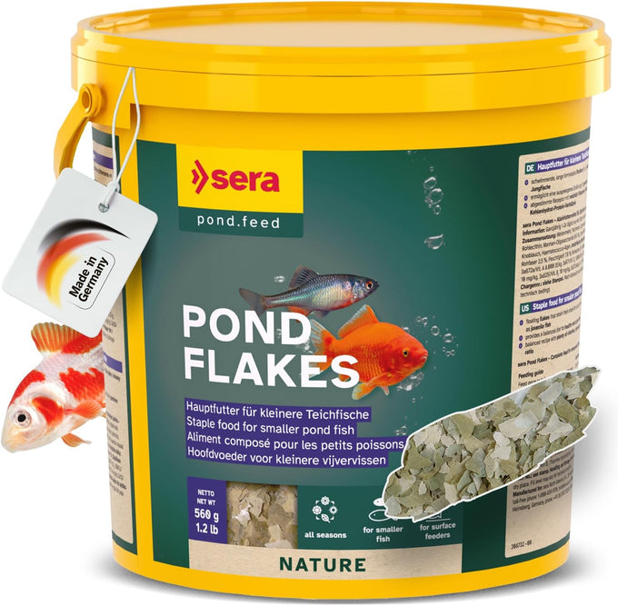 Sera Pond Flakes Fish Food 1.2 lb staple food for smaller pond fish, rich in vitamins & minerals