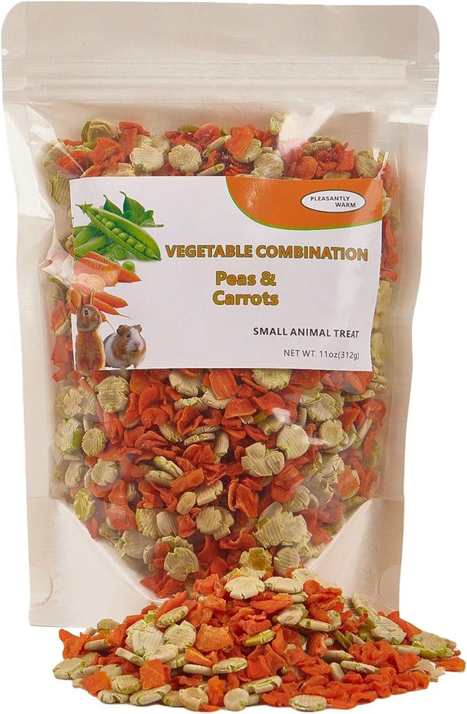 Carrot and Pea Flakes rabbit food, 100% natural, no additives, perfect snacks for herbivores, 1.5 lb