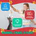 Bouncy Tails 5 Pack Natural Feather Bouncy Ball for Indoor Cats and Kittens Play Toy Set
