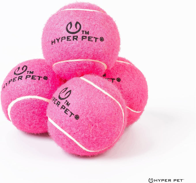 hyper pet mini tennis balls for small dogs, pink, non-toxic, 1.75 inches diameter, 4 pack
