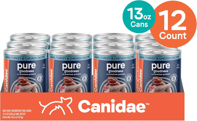 Canidae Pure Lamb, Turkey & Chicken Wet Dog Food, 13oz, 12-Pack