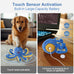 Blue Interactive Octopus Dog Toy, USB Rechargeable, Automatic Jumping, Not for Aggressive Chewers