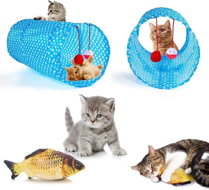ailuki 35-pc cat toys kitten toys assortment variety catnip toy set for cat puppy kitty