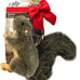 All for Paws large interactive dog squirrel plush squeaky toy for puppy enrichment and stimulation