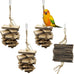 lwinger small parrot chew toys 4 pack natural cardboard paper hanging bird shredding toy for budgies conures cockatiel parakeet lovebirds canary