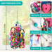LovyCoCo 24-piece colorful bird toys for parrots, parakeets, conures, and cockatiels with natural bagel rings