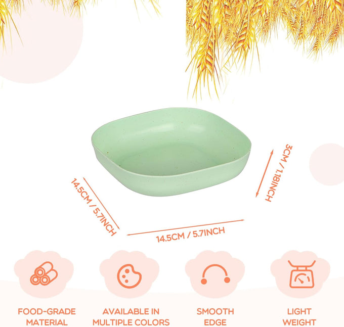 6 inch Wide Shallow Cat Bowls, 4Pcs, Food-Grade PP for Small Cats and Dogs, Whisker Fatigue Relief, Easy to Clean, Multicolor