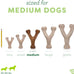 Benebone Wishbone Durable Dog Chew Toy, Medium, Real Bacon, Made in USA for Aggressive Chewers