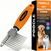 stainless steel poodle detangling pet comb with long and short teeth for dogs and cats grooming