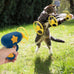 Andiker Cat Fetch Toy, blue, interactive kitten flying disc launcher with 5 colorful propellers for training and chasing
