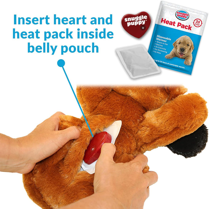 Snuggle Puppy original heartbeat toy biscuit with real-feel pulse & heat pack for puppy anxiety & crate training