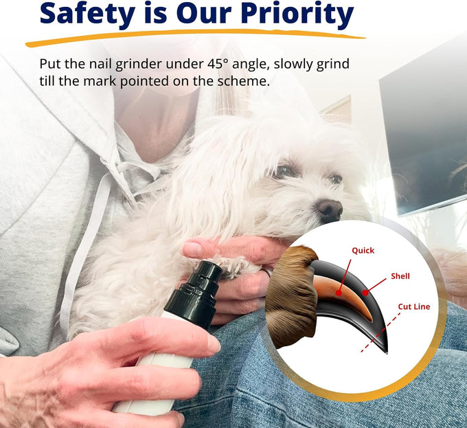 Silent Groom Pro Pet Nail Grinder for Dogs, Cats, and Other Animals - Whisper Quiet Claw Trimmer