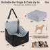 joejoy elevated dog car seat for small medium dogs up to 35 lbs with memory foam booster seat grey