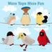 6 Pcs bird plush toy set, soft and safe, 6 inch, educational, birthday gift, kids, boys, girls, bird lovers, nature theme decor