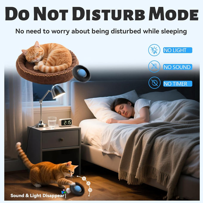 Orsda cat toys interactive hide and seek fast rolling ball motion chirping activated moving ball 7 holes mat mouse catching game