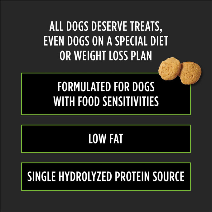 Purina Pro Plan Veterinary Diets Gentle Snackers Hydrolyzed Plus Low Fat Dog Treats, 8 oz. Pouch, Single Hydrolyzed Protein Source