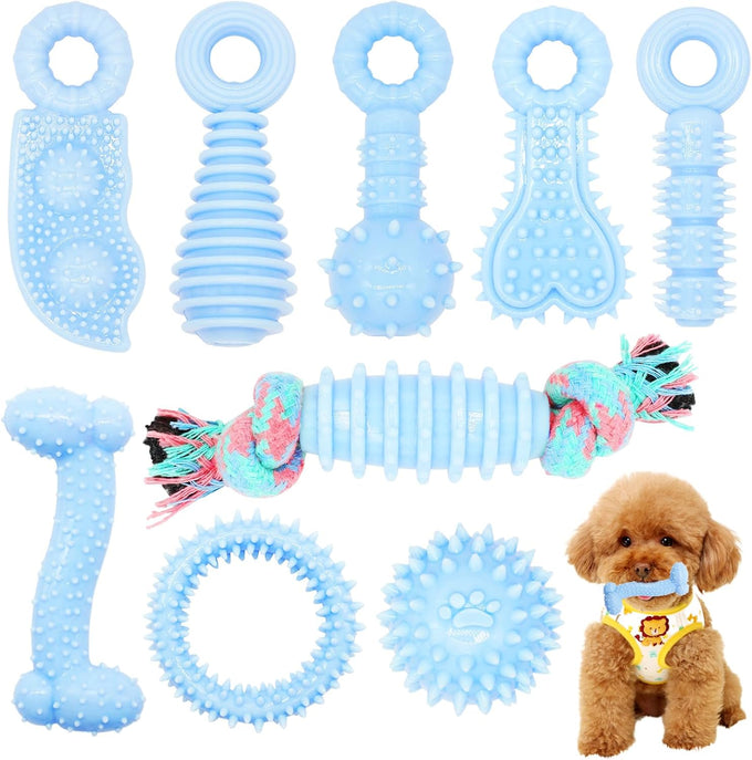 6 pack cute pink small dog toys for puppies, upgraded soft durable chew toys for small dogs