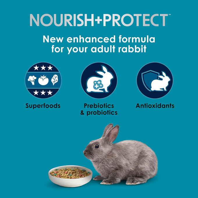 kaytee forti-diet pro health nourish+protect adult rabbit food, 5 pounds, comprehensive nutrition and digestive health