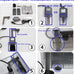 3-gallon glass small fish tank starter kit with high-efficiency filter and led lights lid