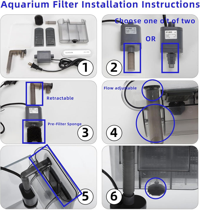 3-gallon glass small fish tank starter kit with high-efficiency filter and led lights lid