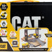 cat construction toys store n go playset tin travel case transforms into multi-level worksite, includes 2 little machines vehicles & 10+ accessories, portable stem toy for kids ages 3+