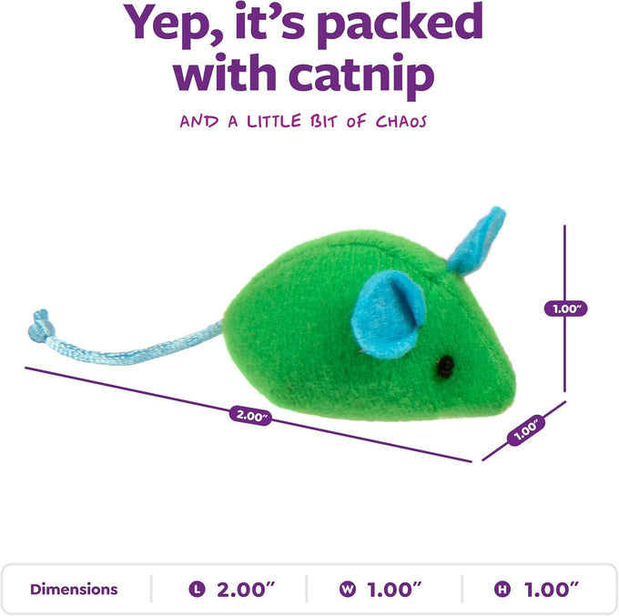 SmartyKat 15-Pack Skitter Critters Catnip Mice Plush Cat Toy Value Set with Potent Catnip