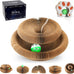 Goosheep kitty curls cat toys 1 pack, magic organ cat scratching post, cardboard cat scratcher pad ball scratcher board for indoor cats