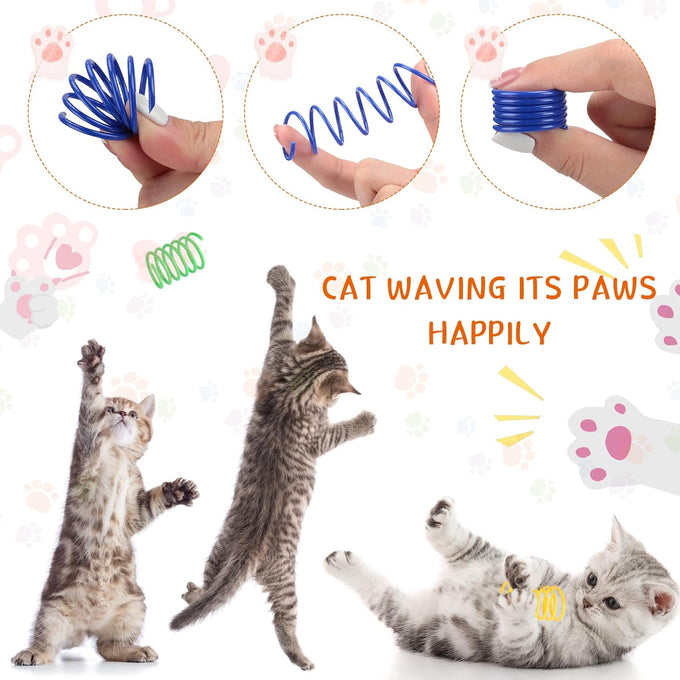 shappy 150 pcs assorted cat toys for indoor cats bulk kitten toys pack variety gift