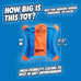 Chuckit! medium flying squirrel fetch dog toy - 9.5-inch diameter - water floating polyester canvas - orange and blue